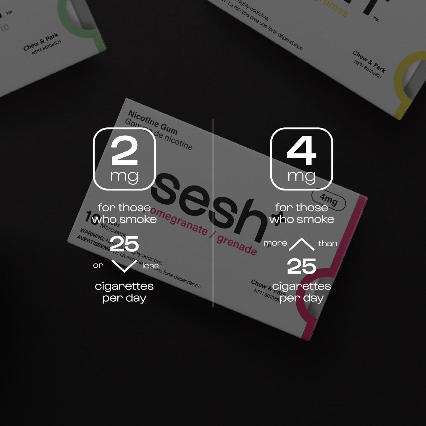 Sesh+ Nicotine Gum Pomegranate