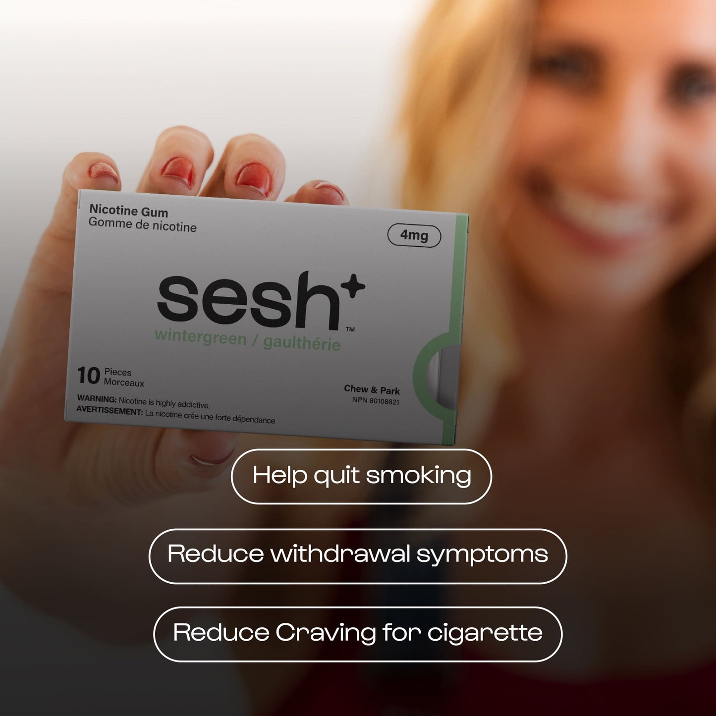 Sesh+ Nicotine Gum Wintergreen