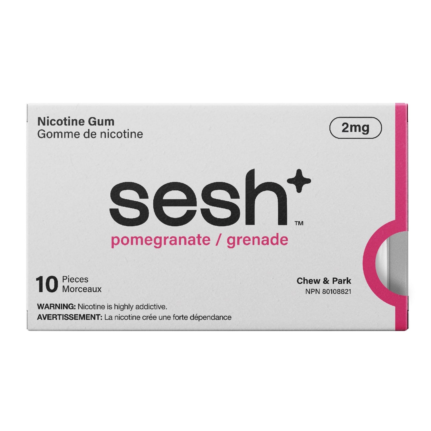 Sesh+ Nicotine Gum Pomegranate