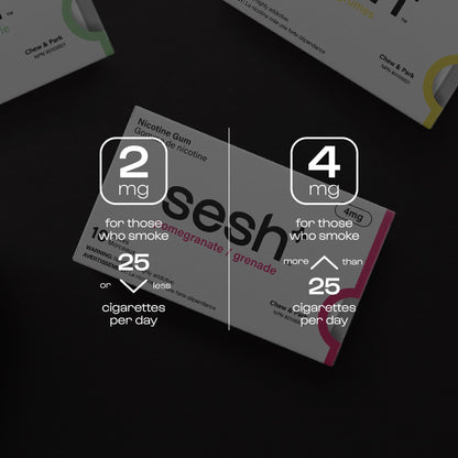 Sesh+ Nicotine Gum Pomegranate