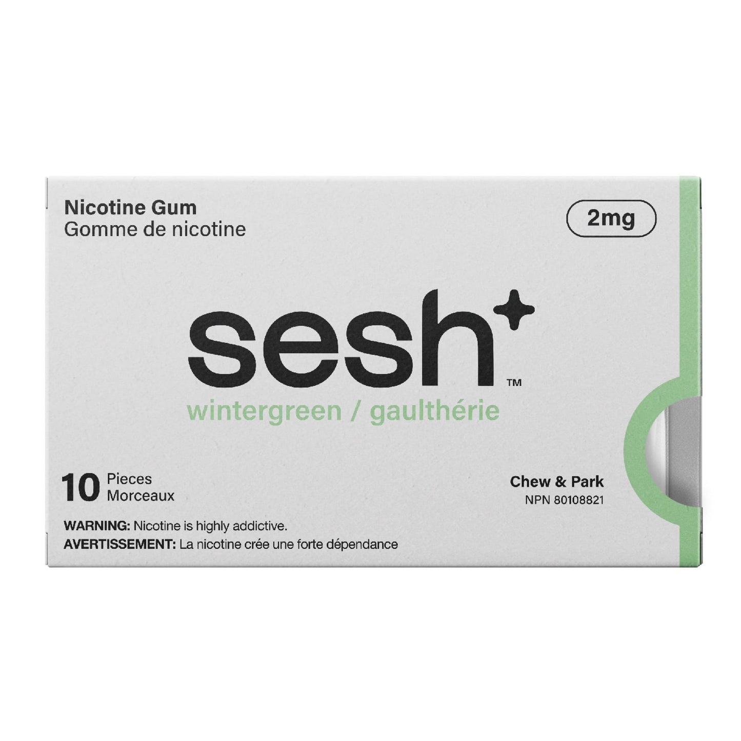 Sesh+ Nicotine Gum Wintergreen